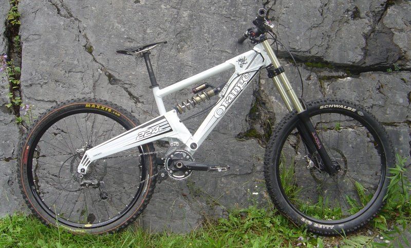 Orange downhill deals bike