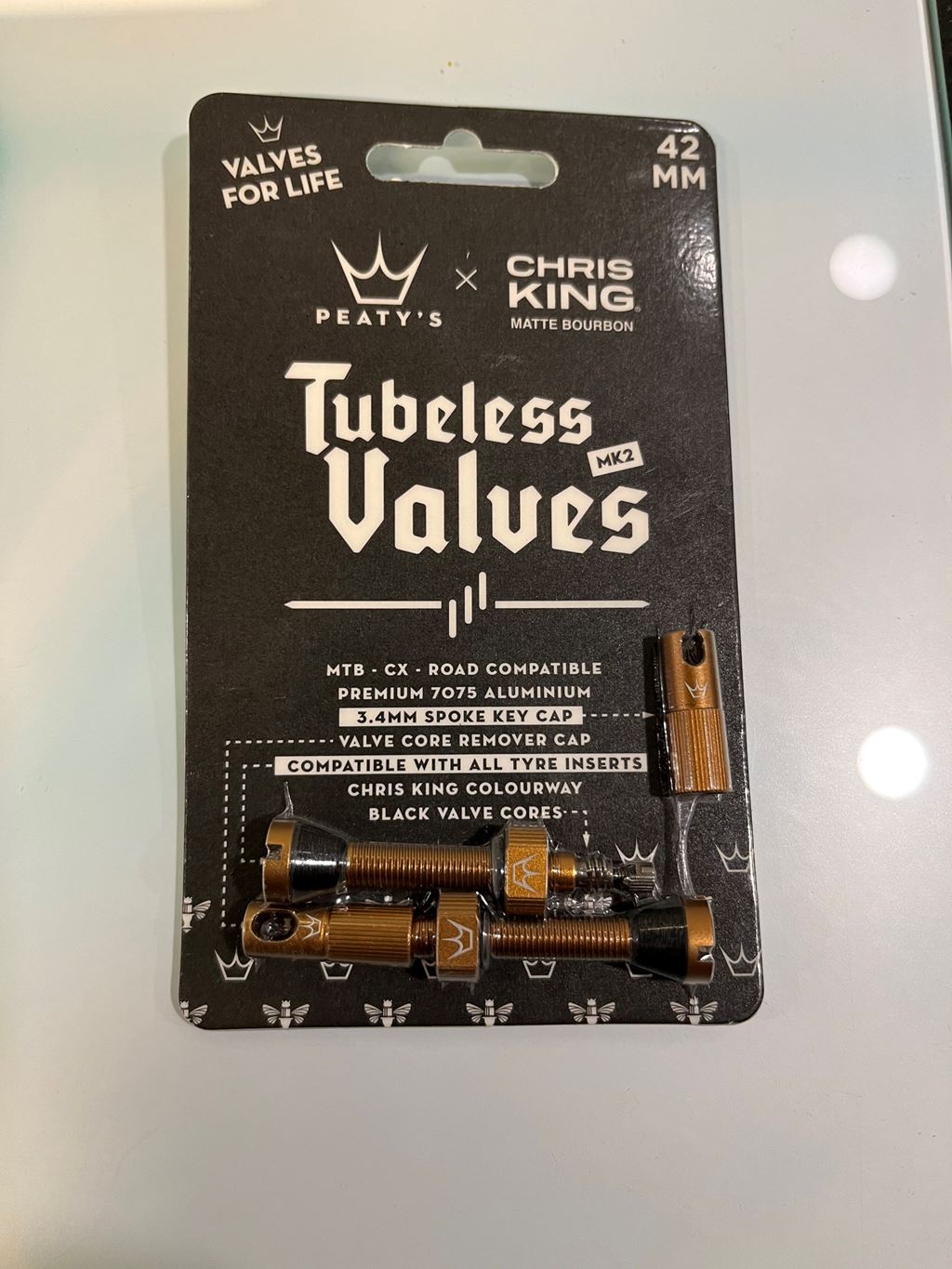 peatys chris king tubeless valves